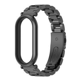 Металлический ремешок Mijobs на Mi Band 8 (round mount, black)