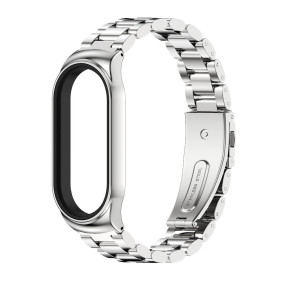 Металлический ремешок Mijobs на Mi Band 8 (classic metall, silver)