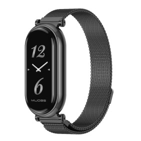 Металлический ремешок Mijobs на Mi Band 8 (milan-magnetic, black)