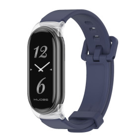 Силиконовый ремешок Mijobs на Mi Band 8 (classic, dark blue)