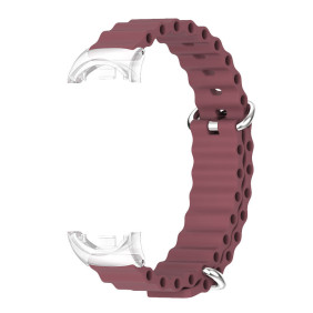 Силиконовый ремешок Mijobs на Mi Band 8 (burgund)