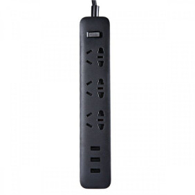 Удлинитель Xiaomi Mi Power Strip (3 розетки+3 USB, чёрный)