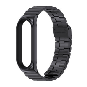 Металлический ремешок Mijobs на Mi Band 8 (bamboo buckle, black)