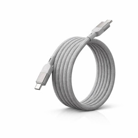 Плетёный магнитный кабель Type-C - Type-C Momax PD100W (серый)