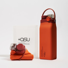 Складная бутылка для воды asu 600ml (красный)