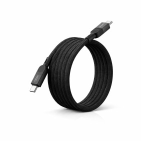 Плетёный магнитный кабель Type-C - Type-C Momax PD100W (чёрный)