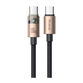 Кабель Mcdodo USB-C / USB-C Transparent Cable 100W 1,2m (золото)