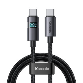 Кабель Mcdodo USB-C / USB-C LED Display Cable 100W 1,2m (чёрный)