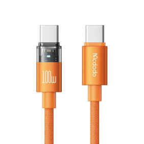 Кабель Mcdodo USB-C / USB-C Transparent Cable 100W 1,2m (оранжевый)